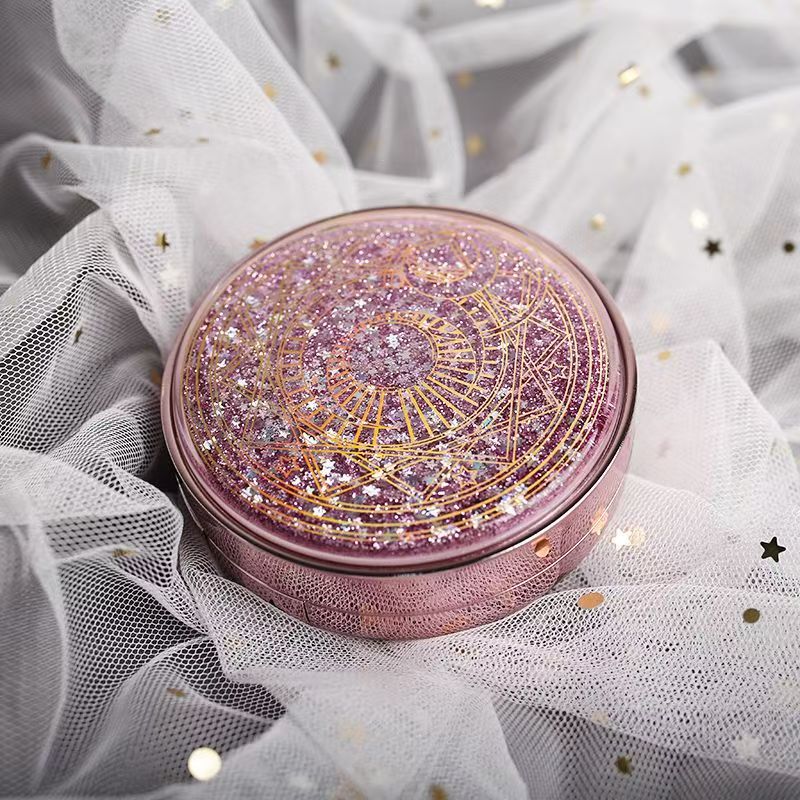 Luxury Glitter Contact Lens Case with Mirror | Portable Travel Lens Box Kit with Tweezer, Applicator, Solution Bottle & Left-Right Marking